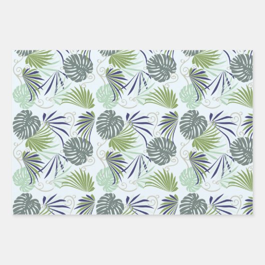 Stilisierte Darstellung beliebter Pflanze in Innen Geschenkpapier Set (Vorderseite)