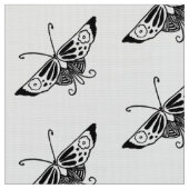 Stilisierte Deko Butterfly, Black and White Stoff (Nahaufnahme)