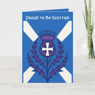 Stilisierte Distel St. Andrews-Kreuz und Saltire Karte