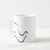 Stilisierte Dove in Pastellfarben Kaffeetasse (Vorderseite Links)