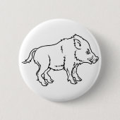 Stilisierte Eberillustration Button (Vorderseite)