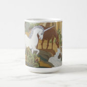 Stilisierte Einhorn und Pferd Kaffeetasse (Mittel)