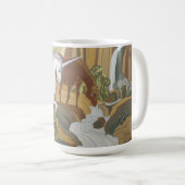 Stilisierte Einhorn und Pferd Kaffeetasse (VorderseiteRechts)