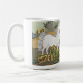 Stilisierte Einhorn und Pferd Kaffeetasse (Links)