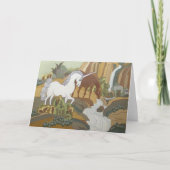 Stilisierte Einhorn und Pferd Karte (Vorderseite)