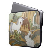 Stilisierte Einhorn und Pferd Laptopschutzhülle (Vorderseite Links)