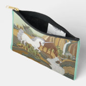 Stilisierte Einhorn und Pferd Zubehörtasche (Offen)