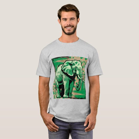 Stilisierte Elefant T-Shirt (Vorne ganz)