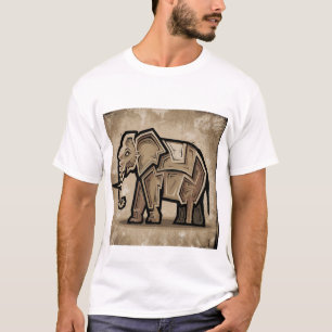 Stilisierte Elefant T-Shirt