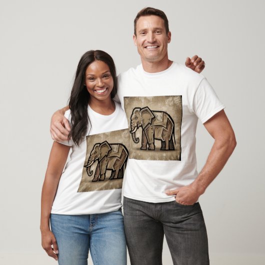 Stilisierte Elefant T-Shirt (Unisex)