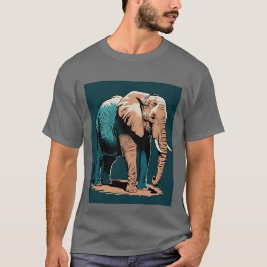 Stilisierte Elefant T-Shirt (Vorderseite)