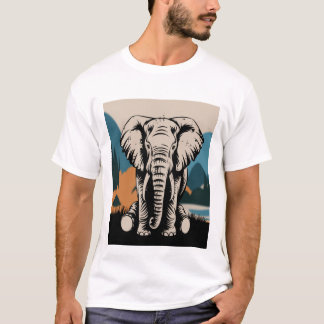 Stilisierte Elefant T-Shirt