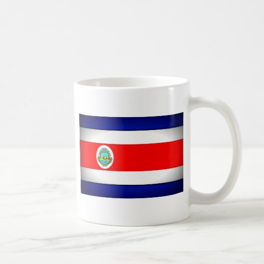 Stilisierte Fahne Costa Rica Kaffeetasse (Rechts)
