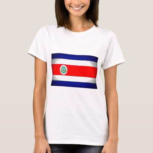 Stilisierte Fahne Costa Rica T-Shirt (Vorderseite)