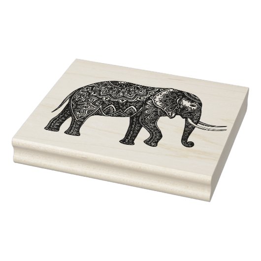 Stilisierte Fantasy Elephant Doodle Gummistempel (Stempel)