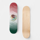 Stilisierte Flagge Mexikos Skateboard (Vorderseite)