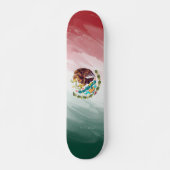 Stilisierte Flagge Mexikos Skateboard (Vorne)