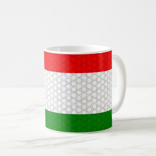 Stilisierte Flagge Ungarns Kaffeetasse (VorderseiteRechts)