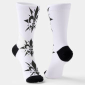 "Stilisierte Fleur-de-lis" Crew Socken (Gewinkelt)