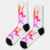 "Stilisierte Fleur-de-lis" Crew Socken (Linkes Detail)
