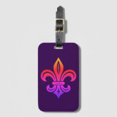 "Stilisierte Fleur-de-lis" Gepäckanhänger (Vorderseite Vertikal)