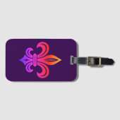 "Stilisierte Fleur-de-lis" Gepäckanhänger (Vorderseite (Horizontal))