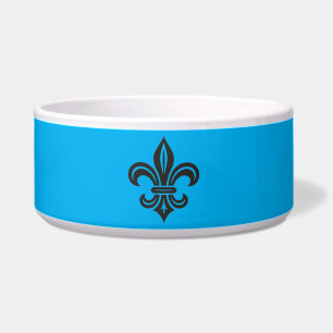 "Stilisierte Fleur-de-lis" Keramik-Haustier-Schale Napf