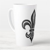 "Stilisierte Fleur-de-lis" Latte-Tasse Milchtasse (Linke Ecke)