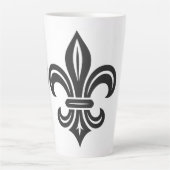 "Stilisierte Fleur-de-lis" Latte-Tasse Milchtasse (Vorderseite)