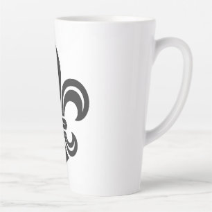 "Stilisierte Fleur-de-lis" Latte-Tasse Milchtasse