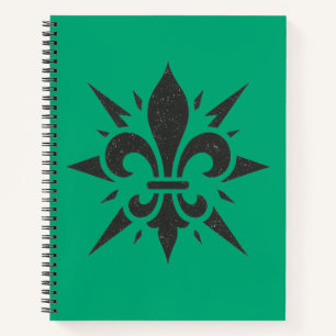 "Stilisierte Fleur-de-lis" Spiralblock Notizblock