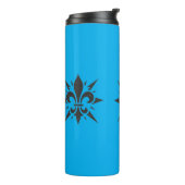 "Stilisierte Fleur-de-lis" Thermobecher Thermosbecher (Nach links gedreht)