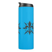 "Stilisierte Fleur-de-lis" Thermobecher Thermosbecher (Nach rechts gedreht)