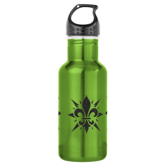 "Stilisierte Fleur-de-lis" Wasserflasche (Vorderseite)