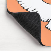 Stilisierte fliegende Snowy-Eule Mousepad (Ecke)