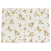 Stilisierte florale Print Large Gift Bag Große Geschenktüte (Vorderseite)