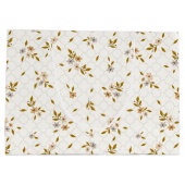 Stilisierte florale Print Large Gift Bag Große Geschenktüte (Rückseite)