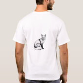 Stilisierte Fox Sitting Niedlich T-Shirt (Rückseite)