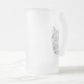 Stilisierte Fox-Tasse aus Mattiertem Glas Mattglas Bierglas (VorderseiteRechts)