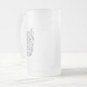 Stilisierte Fox-Tasse aus Mattiertem Glas Mattglas Bierglas (Vorderseite Links)