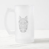 Stilisierte Fox-Tasse aus Mattiertem Glas Mattglas Bierglas (Links)