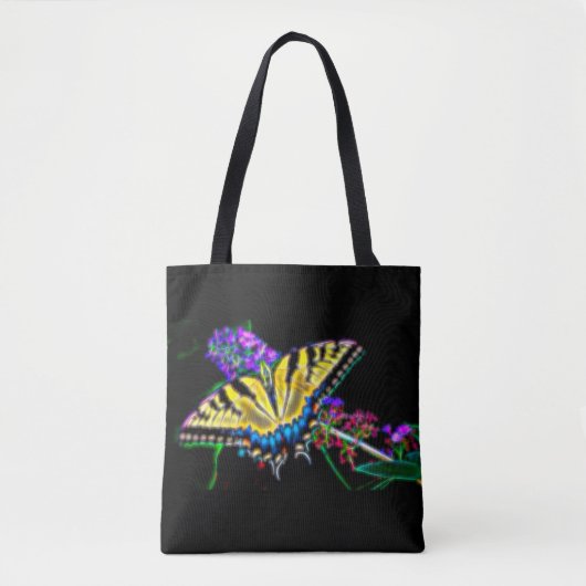 Stilisierte Frack Butterfly Tote Bag Tasche (Vorderseite)