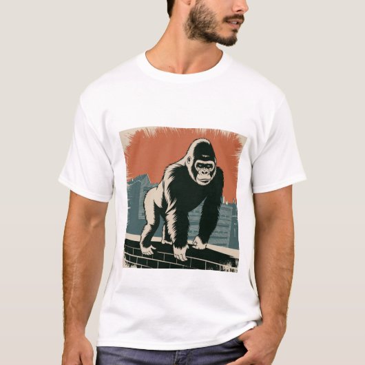 Stilisierte Gorilla T-Shirt (Vorderseite)