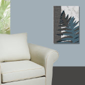 Stilisierte Graue Fern Leaf Poster