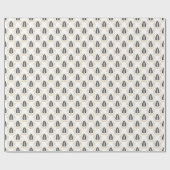 Stilisierte Gray & Gold Floral Damasks Geschenkpapier (Flach)