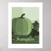 Stilisierte grüne Pumpkin Kitchen Poster (Vorne)