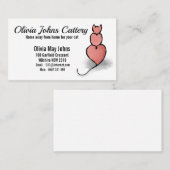 Stilisierte "Herz"-Katze Visitenkarte (Vorne/Hinten)