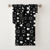 Stilisierte Herzen Muster 5 Badhandtuch Set (Insitu)