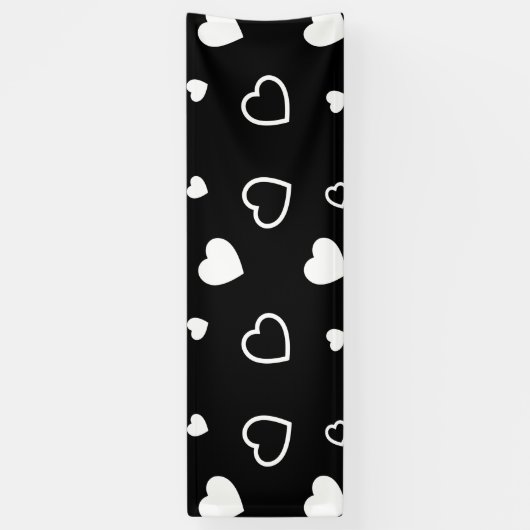 Stilisierte Herzen Muster 5 Banner (Vertikal)