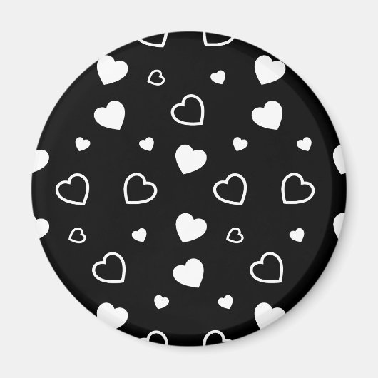 Stilisierte Herzen Muster 5 Magnet (Vorne)